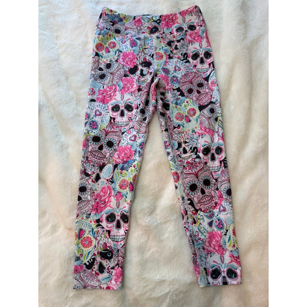 EVCR Sugar Skull Patterned Leggings